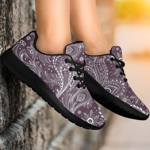 Umber Floral Bohemian Pattern Print Sport Shoes GearFrost