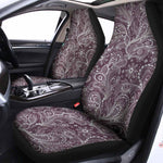 Umber Floral Bohemian Pattern Print Universal Fit Car Seat Covers