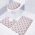 Unicorn Cupcake Pattern Print 3 Piece Bath Mat Set