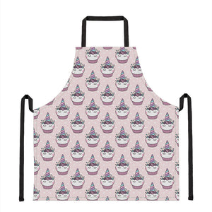 Unicorn Cupcake Pattern Print Apron