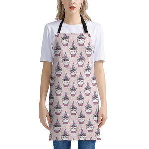 Unicorn Cupcake Pattern Print Apron