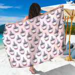 Unicorn Cupcake Pattern Print Beach Sarong Wrap