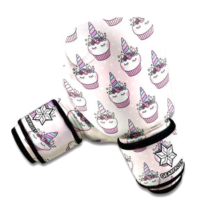 Unicorn Cupcake Pattern Print Boxing Gloves