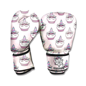 Unicorn Cupcake Pattern Print Boxing Gloves