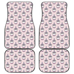 Unicorn Cupcake Pattern Print Front and Back Car Floor Mats
