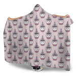 Unicorn Cupcake Pattern Print Hooded Blanket