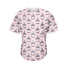 Unicorn Cupcake Pattern Print Men's Baseball Jersey