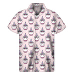 Unicorn Cupcake Pattern Print Men's Short Sleeve Shirt