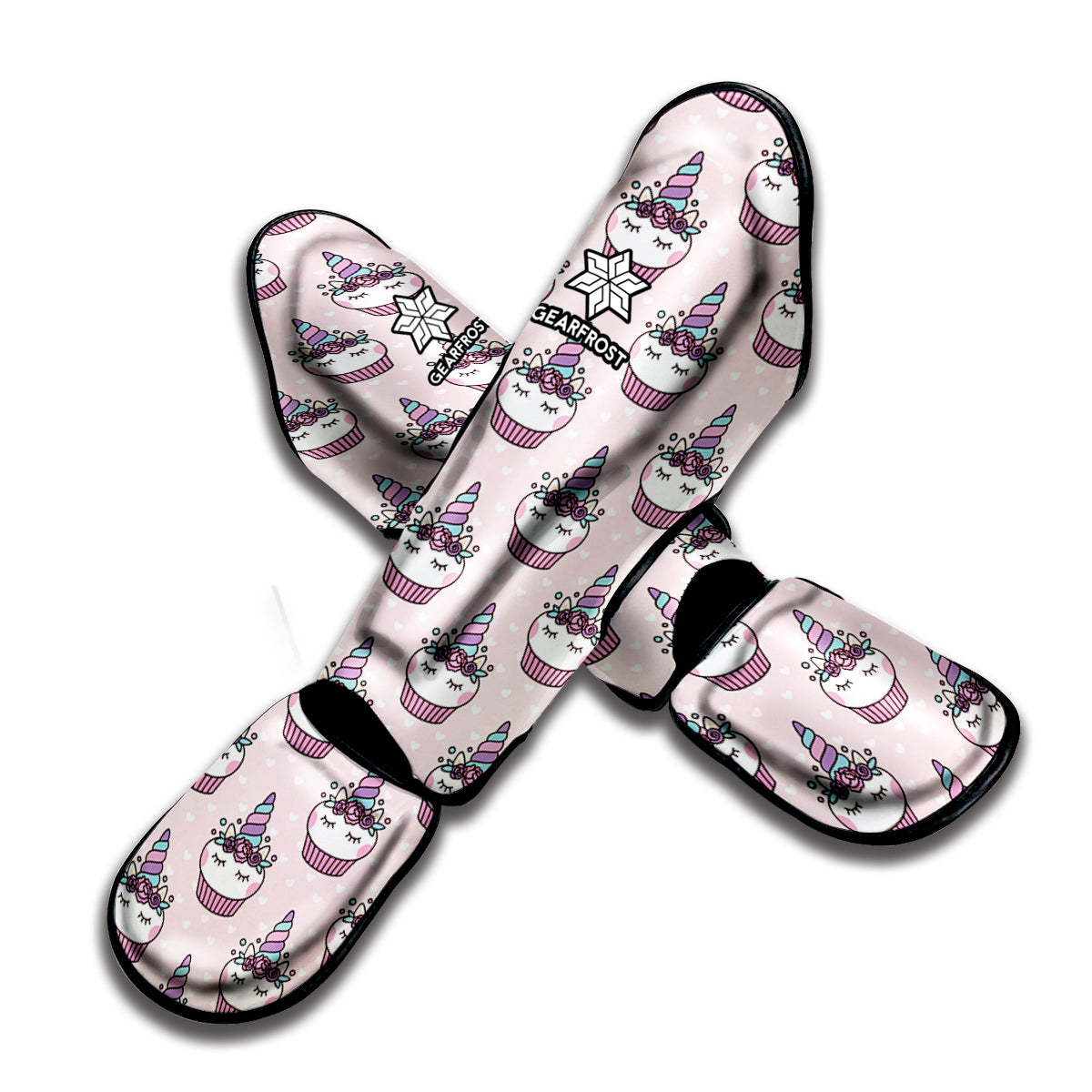 Unicorn Cupcake Pattern Print Muay Thai Shin Guard