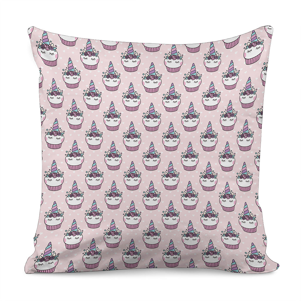 Unicorn Cupcake Pattern Print Pillow Cover