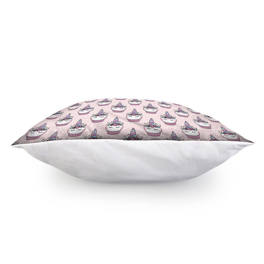 Unicorn Cupcake Pattern Print Pillow Cover