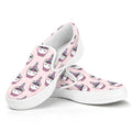 Unicorn Cupcake Pattern Print White Slip On Sneakers