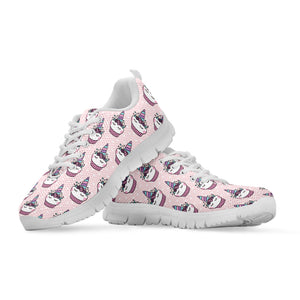 Unicorn Cupcake Pattern Print White Sneakers