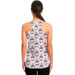 Unicorn Cupcake Pattern Print Women's Racerback Tank Top