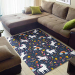 Unicorn Dream Cartoon Pattern Print Area Rug GearFrost