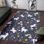 Unicorn Dream Cartoon Pattern Print Area Rug GearFrost
