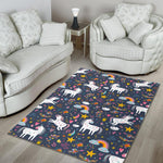 Unicorn Dream Cartoon Pattern Print Area Rug GearFrost