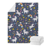 Unicorn Dream Cartoon Pattern Print Blanket