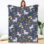 Unicorn Dream Cartoon Pattern Print Blanket