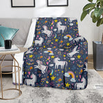 Unicorn Dream Cartoon Pattern Print Blanket