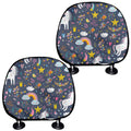 Unicorn Dream Cartoon Pattern Print Car Headrest Covers