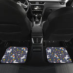 Unicorn Dream Cartoon Pattern Print Front and Back Car Floor Mats
