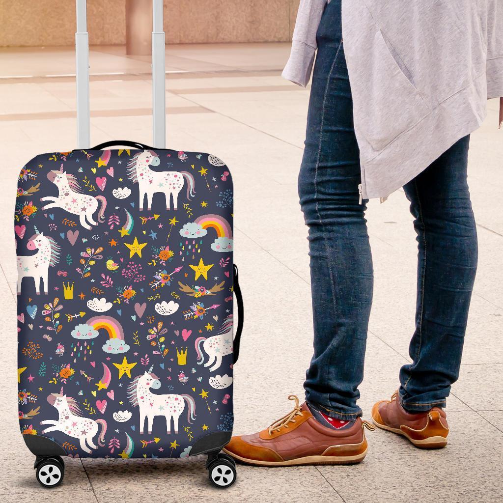 Unicorn Dream Cartoon Pattern Print Luggage Cover GearFrost