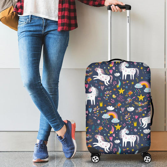 Unicorn Dream Cartoon Pattern Print Luggage Cover GearFrost