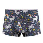 Unicorn Dream Cartoon Pattern Print Men's Boxer Briefs