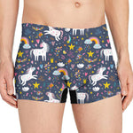 Unicorn Dream Cartoon Pattern Print Men's Boxer Briefs
