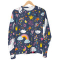 Unicorn Dream Cartoon Pattern Print Men's Crewneck Sweatshirt