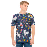 Unicorn Dream Cartoon Pattern Print Men's T-Shirt