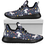 Unicorn Dream Cartoon Pattern Print Mesh Knit Shoes GearFrost