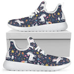 Unicorn Dream Cartoon Pattern Print Mesh Knit Shoes GearFrost