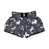 Unicorn Dream Cartoon Pattern Print Muay Thai Boxing Shorts