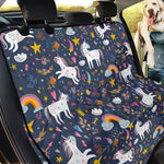 Unicorn Dream Cartoon Pattern Print Pet Car Back Seat Cover