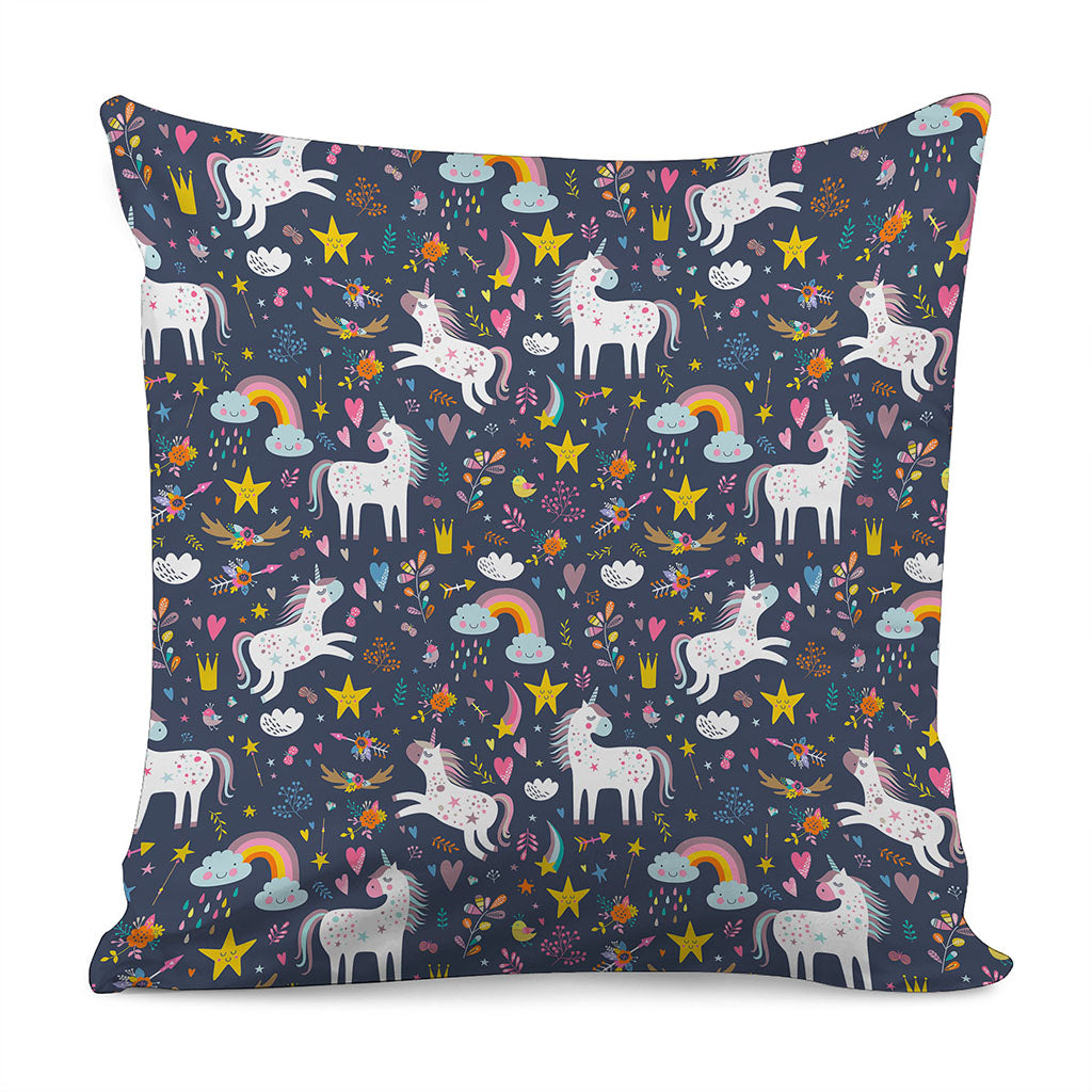 Unicorn Dream Cartoon Pattern Print Pillow Cover