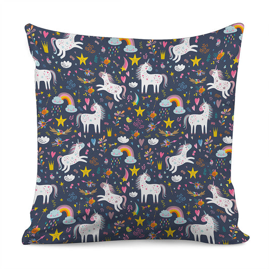 Unicorn Dream Cartoon Pattern Print Pillow Cover