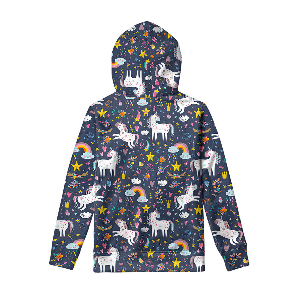 Unicorn Dream Cartoon Pattern Print Pullover Hoodie