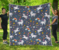 Unicorn Dream Cartoon Pattern Print Quilt