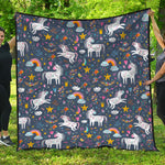 Unicorn Dream Cartoon Pattern Print Quilt