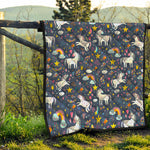 Unicorn Dream Cartoon Pattern Print Quilt