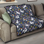 Unicorn Dream Cartoon Pattern Print Quilt