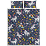 Unicorn Dream Cartoon Pattern Print Quilt Bed Set