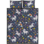 Unicorn Dream Cartoon Pattern Print Quilt Bed Set