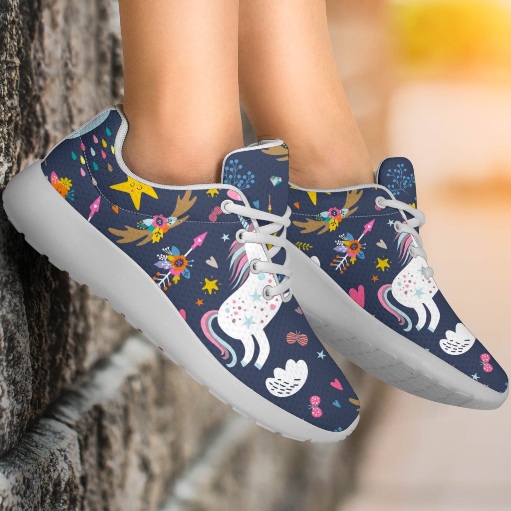 Unicorn Dream Cartoon Pattern Print Sport Shoes GearFrost