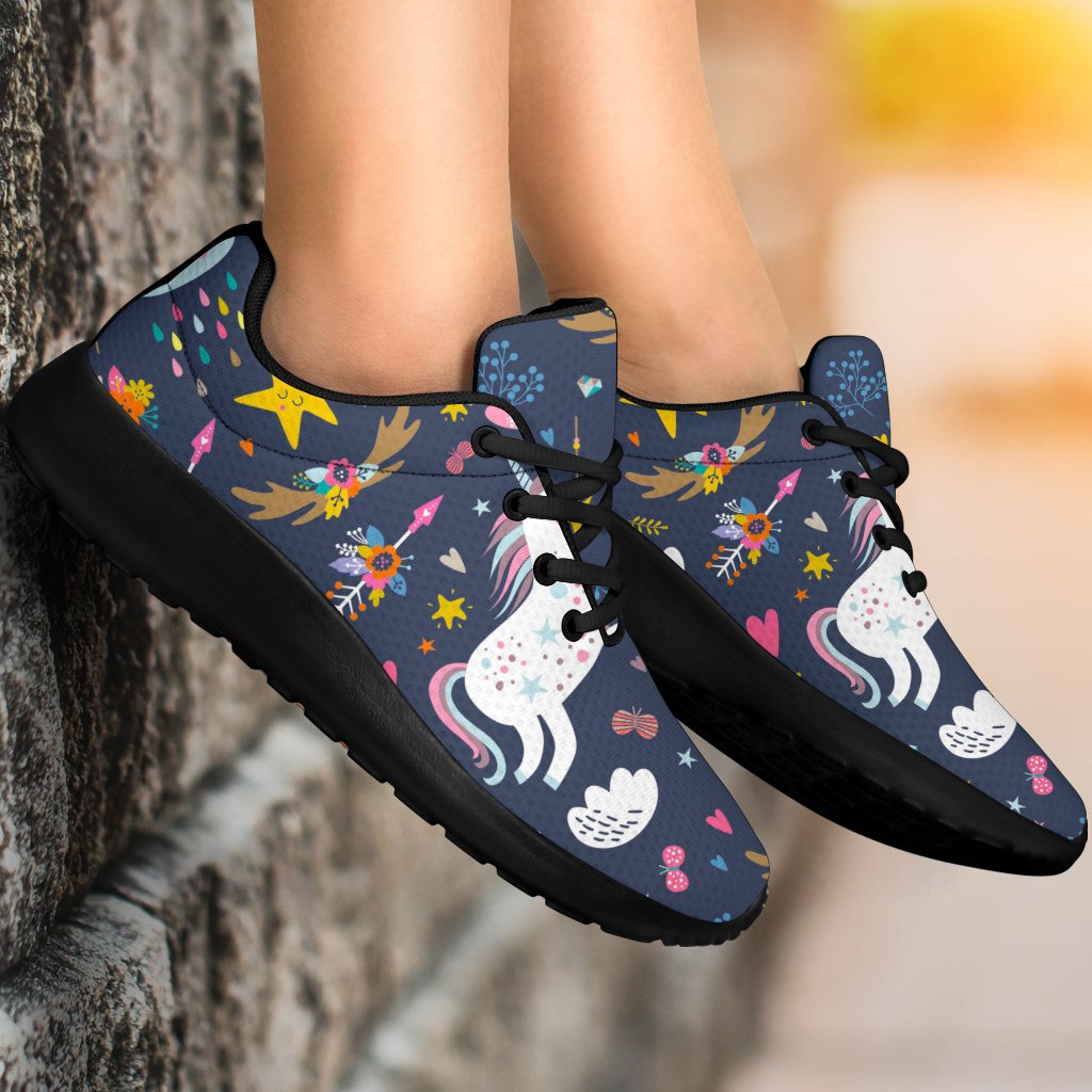 Unicorn Dream Cartoon Pattern Print Sport Shoes GearFrost