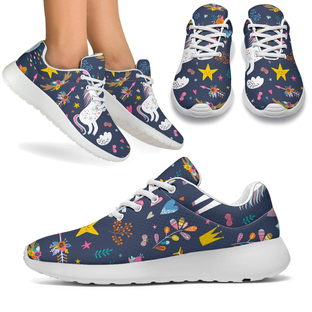 Unicorn Dream Cartoon Pattern Print Sport Shoes GearFrost