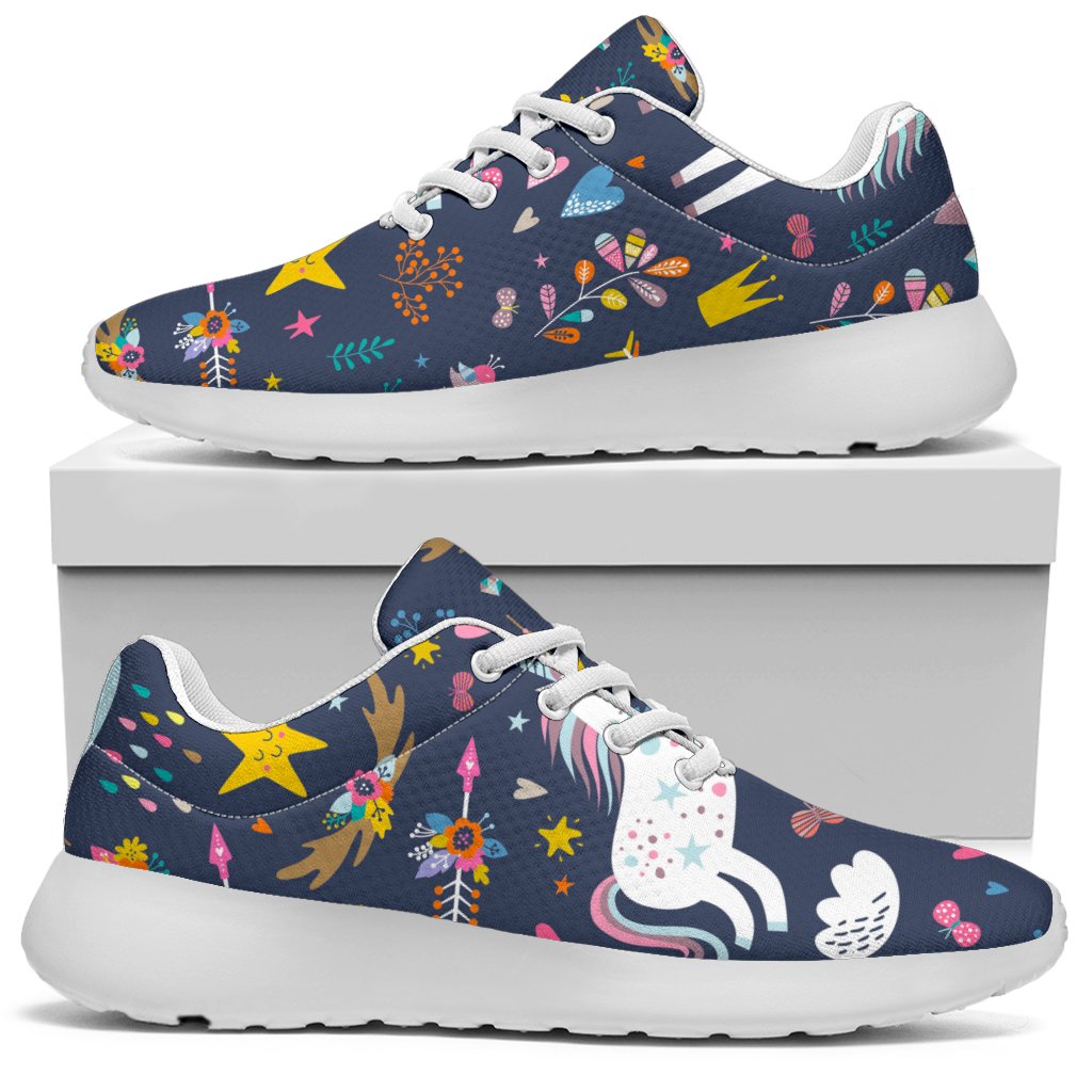 Unicorn Dream Cartoon Pattern Print Sport Shoes GearFrost