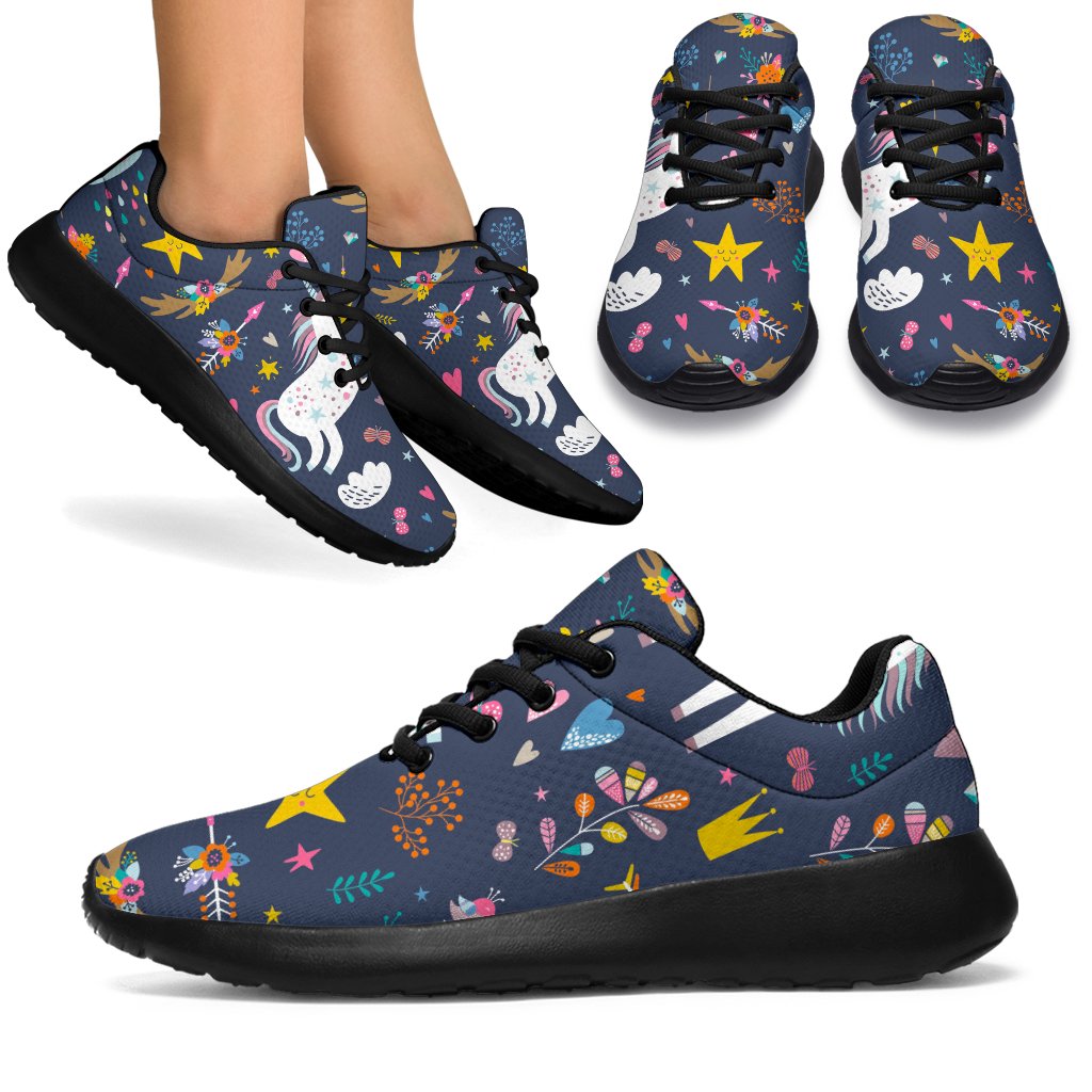 Unicorn Dream Cartoon Pattern Print Sport Shoes GearFrost